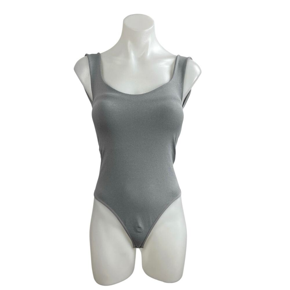 Free People Intimately Clean Lines Scoop Neck Sleeveless Tank Bodysuit Top Sz XS